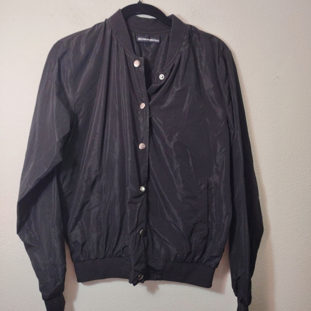 Brandy Melville Black Bomber Jacket One Size